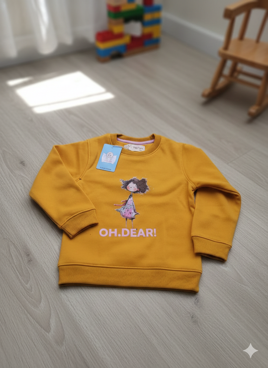 Patpat Oh Dear Premuim Mustered Fleece Sweatshirt