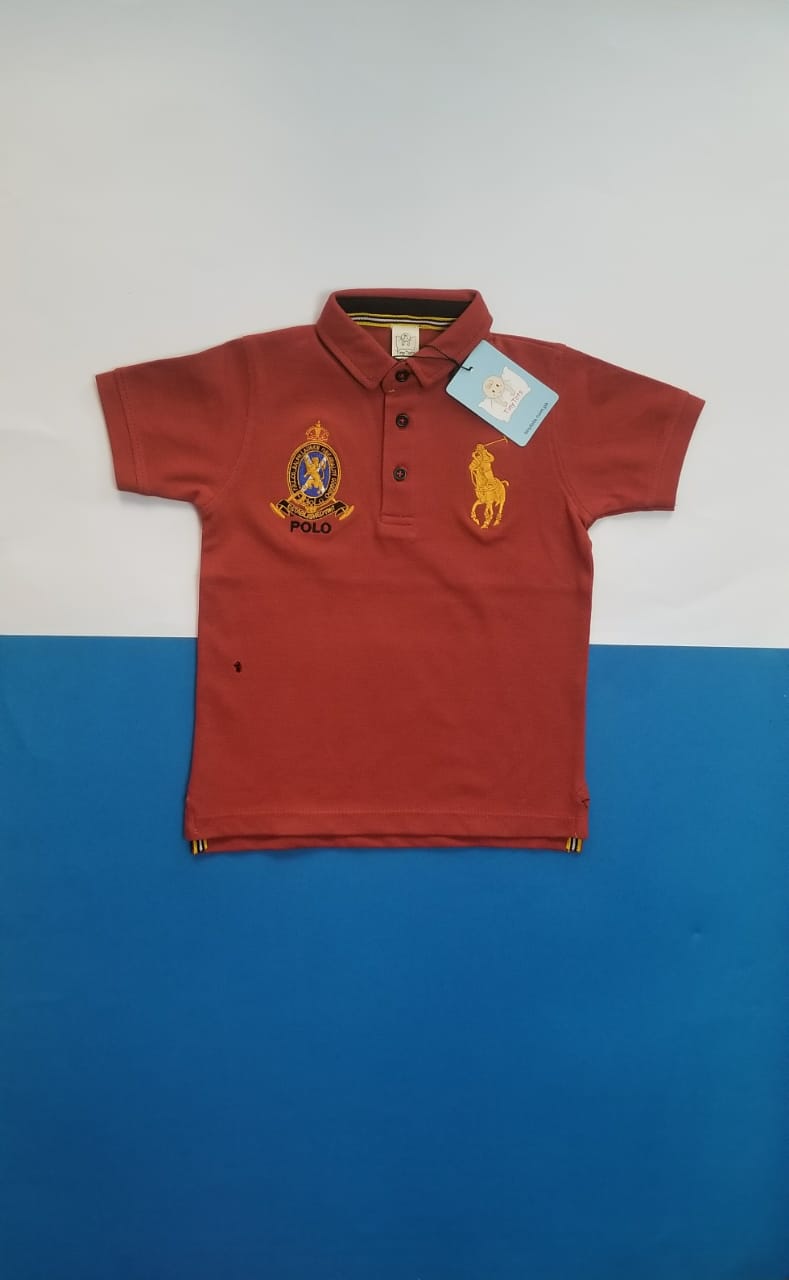 Boys Polo Shirt - Rust Brown