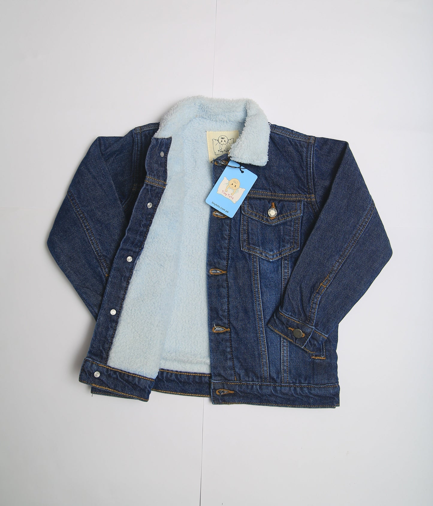 Denim Inner Fur Jacket - Royal Blue