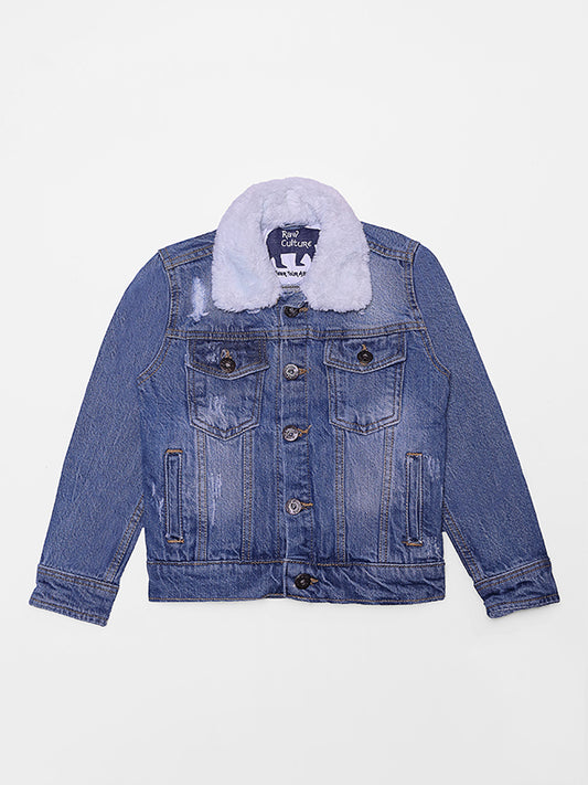 Denim Biker Jacket - Basic Blue