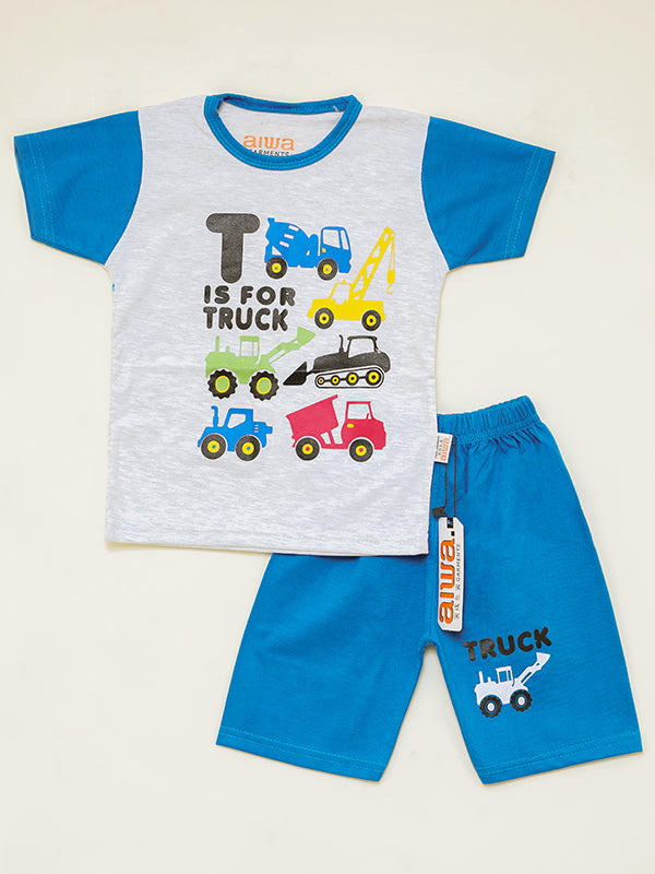T for Truck graphic suit - blue