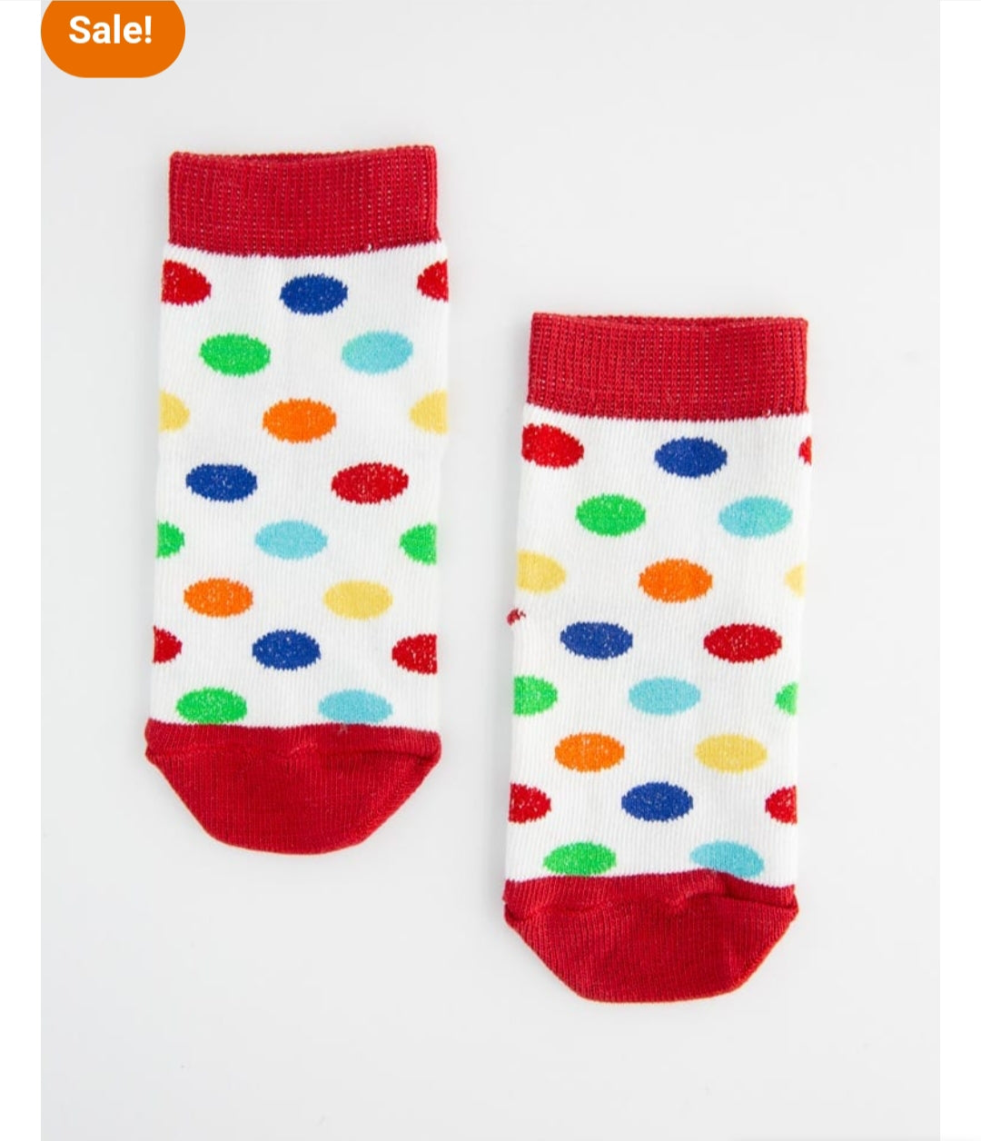 Polka Dots Red Crew Socks - P29