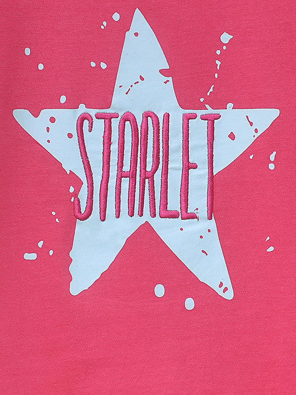 Starlet Fluffy Sleeves Embroided Tee