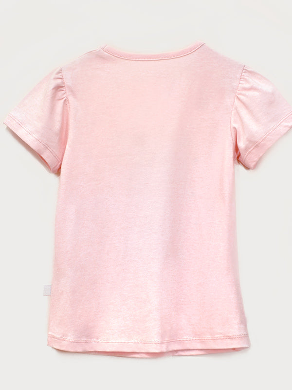 Be Good To The Planet - Fluffy Sleeves Powder Pink Tee