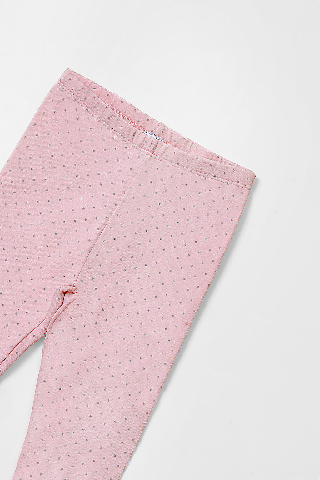 Infants Pink Polka Dot Fleece Ribbed Pajama