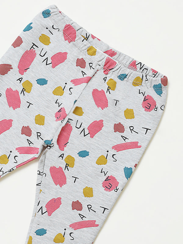 Paint Me Fleece Ribbed Pajama