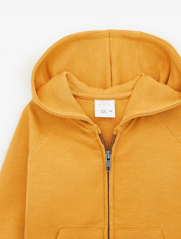 Zara Zipper Hoodie - Mustard