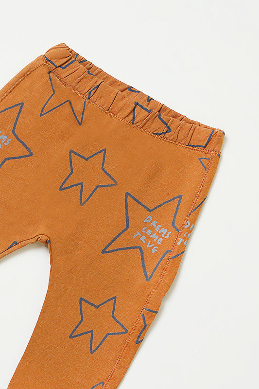 Mustards Stars overall Fleece Pajama