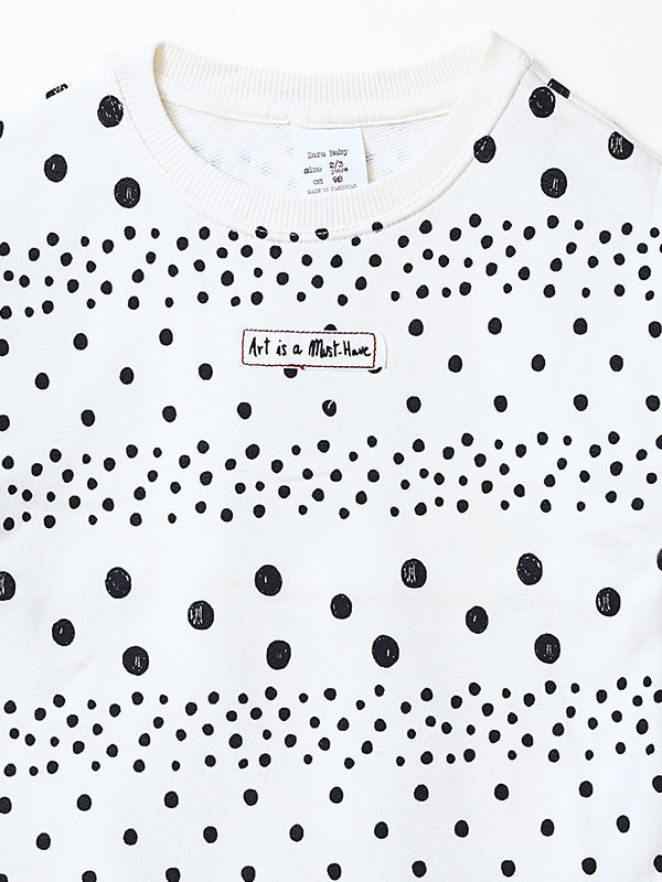 Dots Overall Double Fleece Sweat Shirt