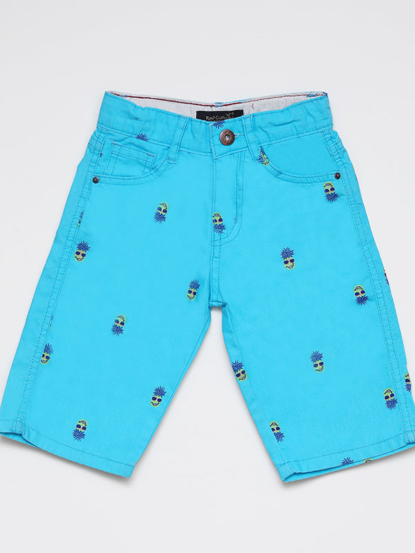 Denim cotton short - beach pine blue