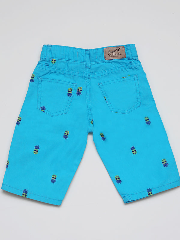 Denim cotton short - beach pine blue