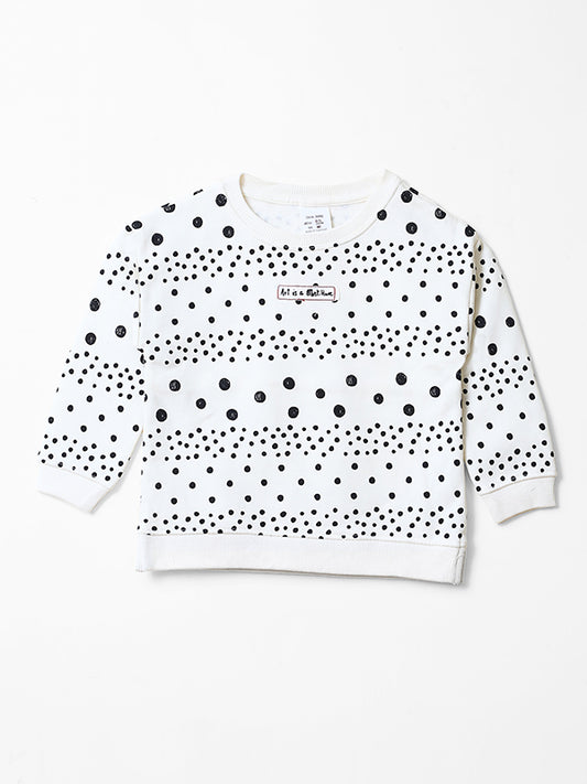 Dots Overall Double Fleece Sweat Shirt