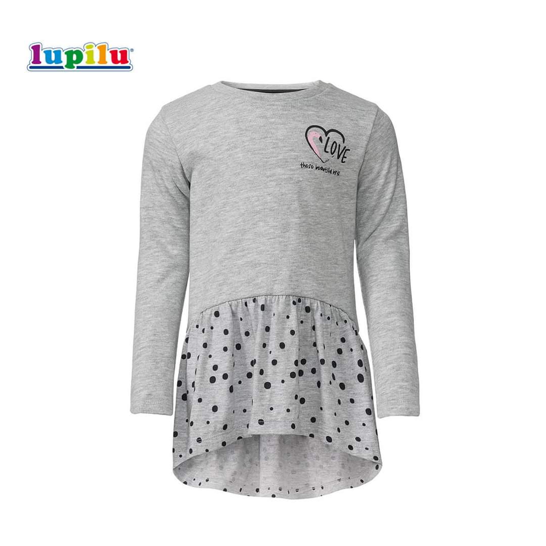 Lupilu Polka Dot Frilled Sweat Dress