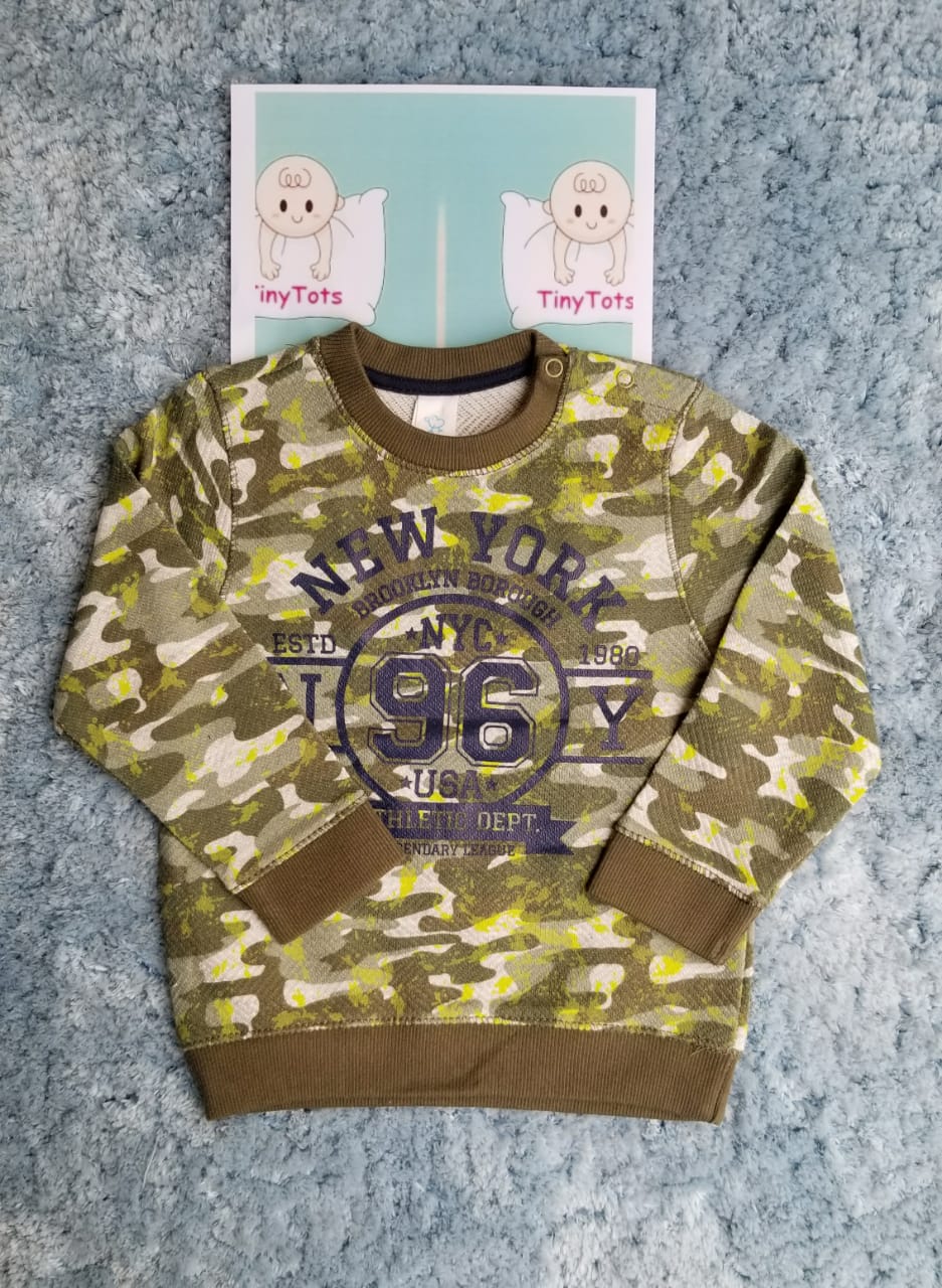 Infants Camo Green Sweat Shirt
