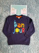Bonjour Graphic Blue Sweat Shirt