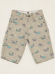 Denim cotton short - dinosaur printed
