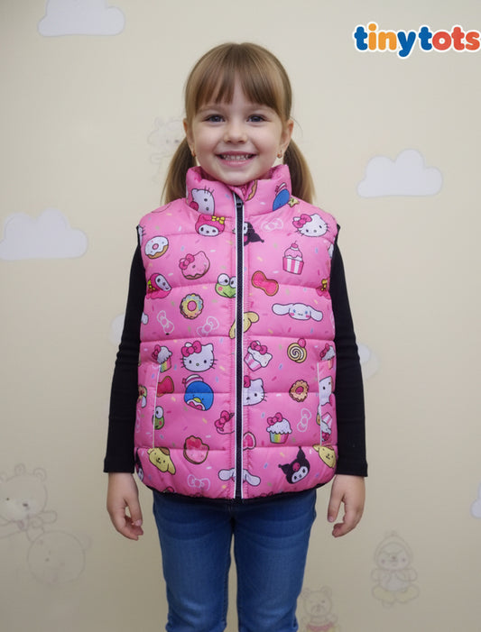 Hey Kitty Quilted Puffer Jacket