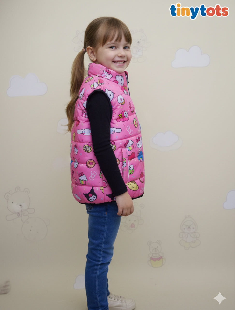 Hey Kitty Quilted Puffer Jacket