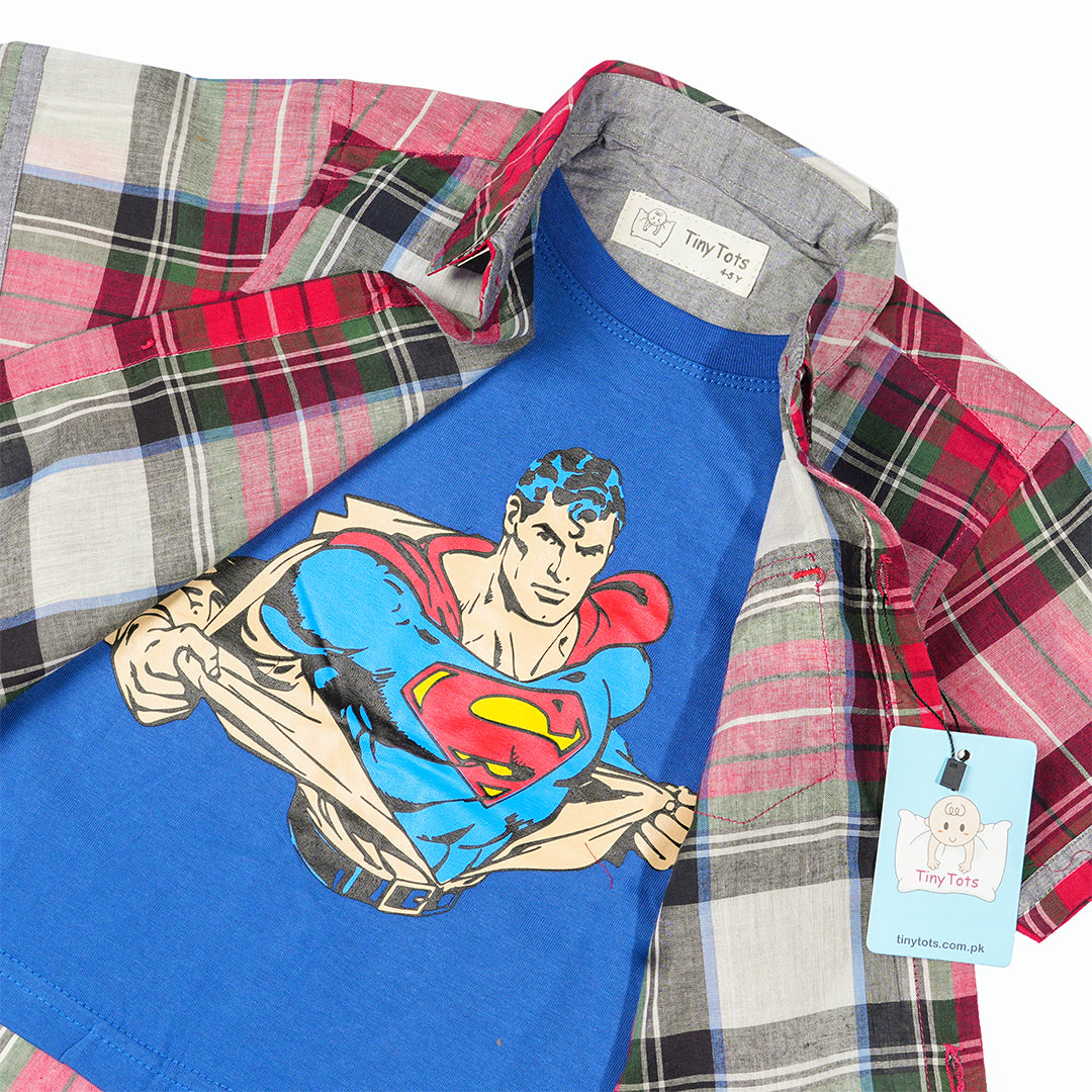 Superman Double Shirt - Red