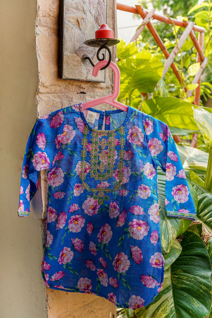 Embroiderd Co-ord set - Blue