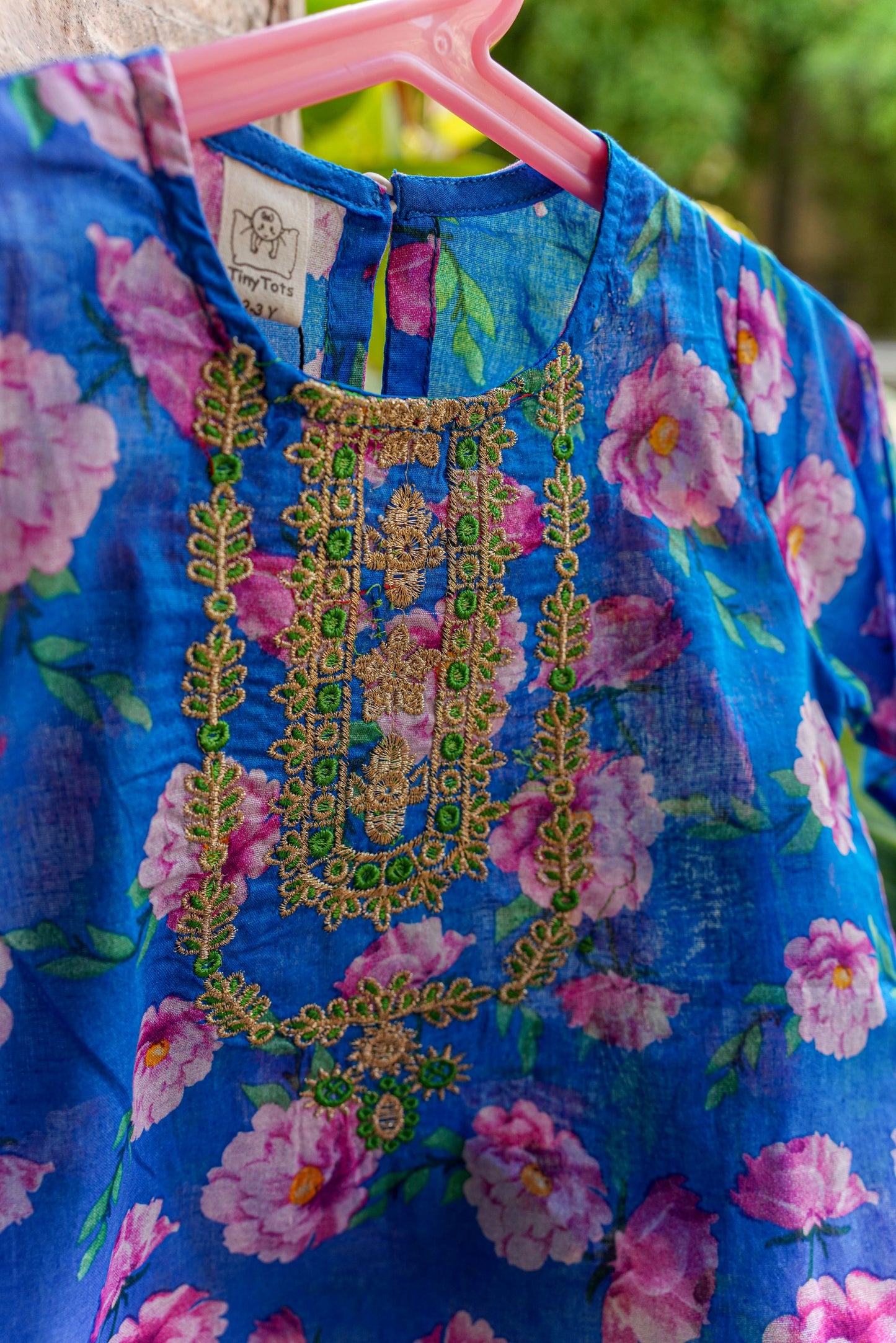 Embroiderd Co-ord set - Blue