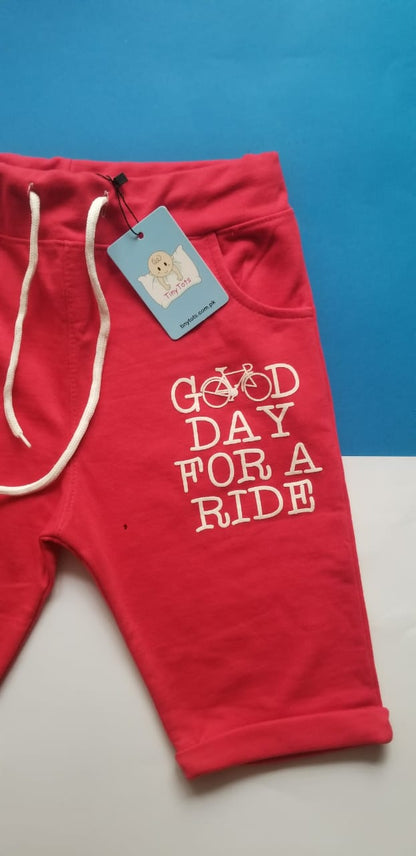 Good day for a ride - boys shorts