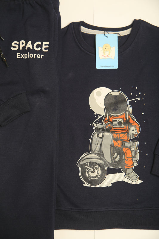 Space Explorer- Fleece Blue Tracksuit