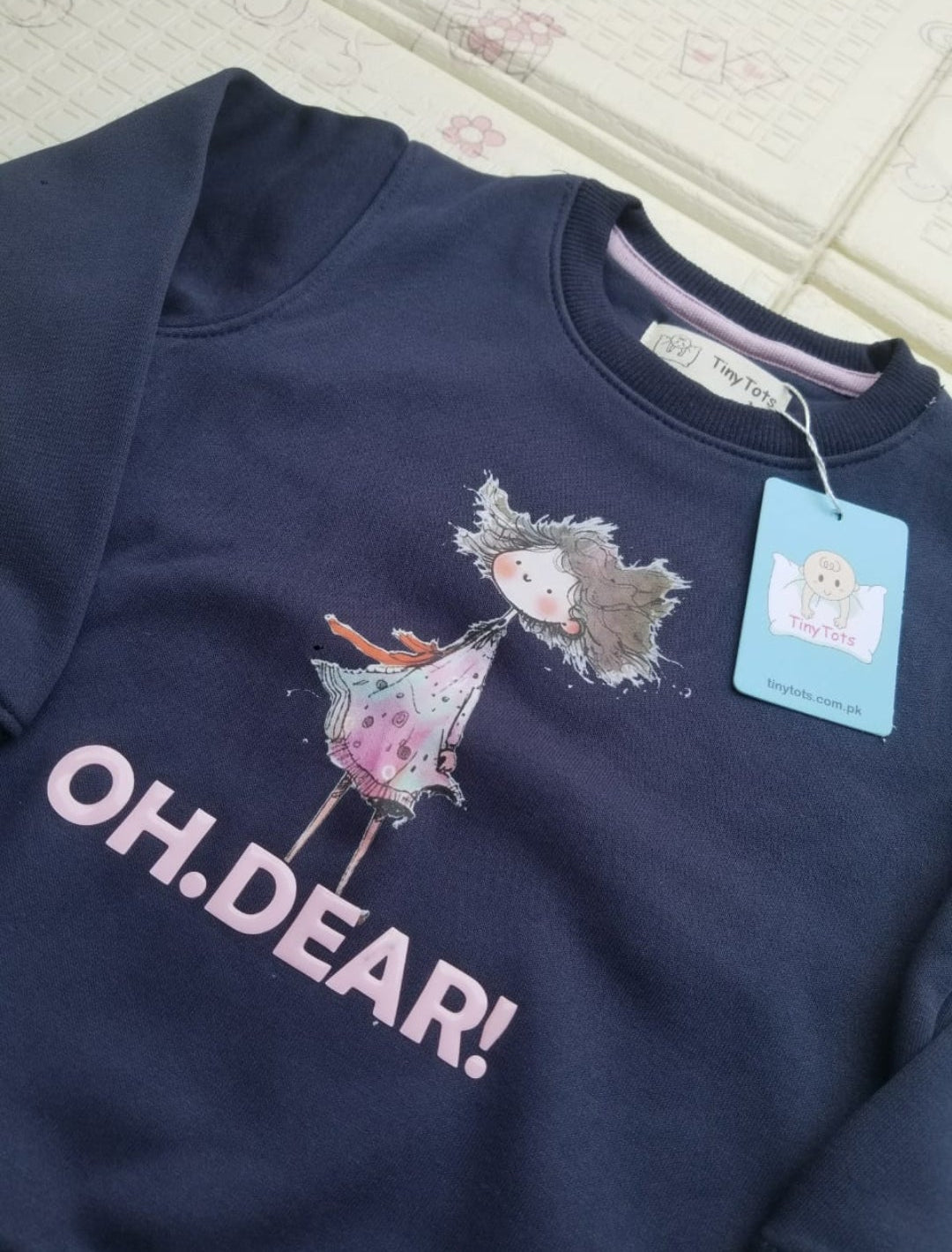 OH Dear Premuim Blue Fleece Sweatshirt