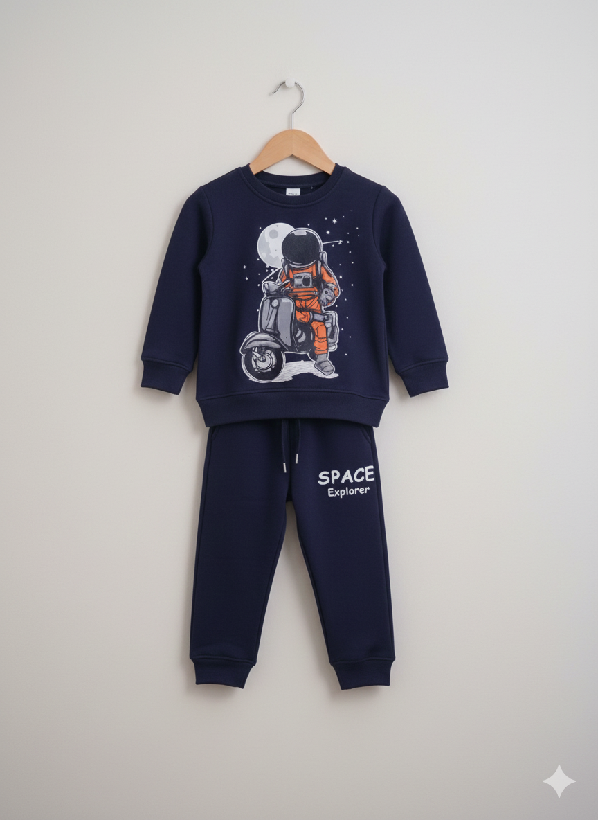 Space Explorer- Fleece Blue Tracksuit