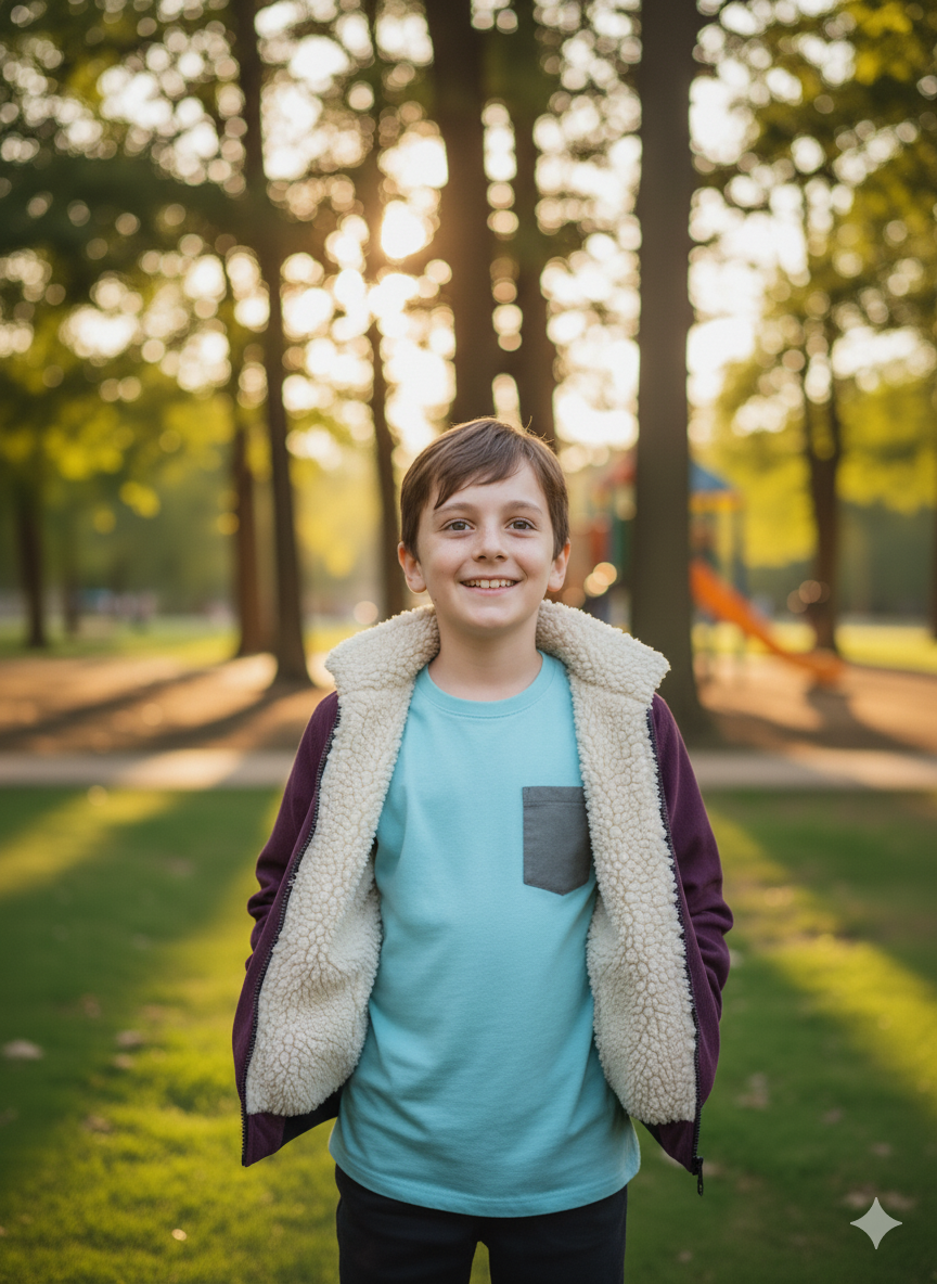 Violet corduroy Inner Furr jacket