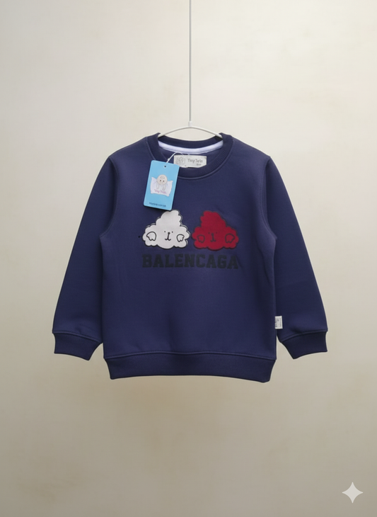 Patpat Cloud Blue - Premium Fleece SweatShirt