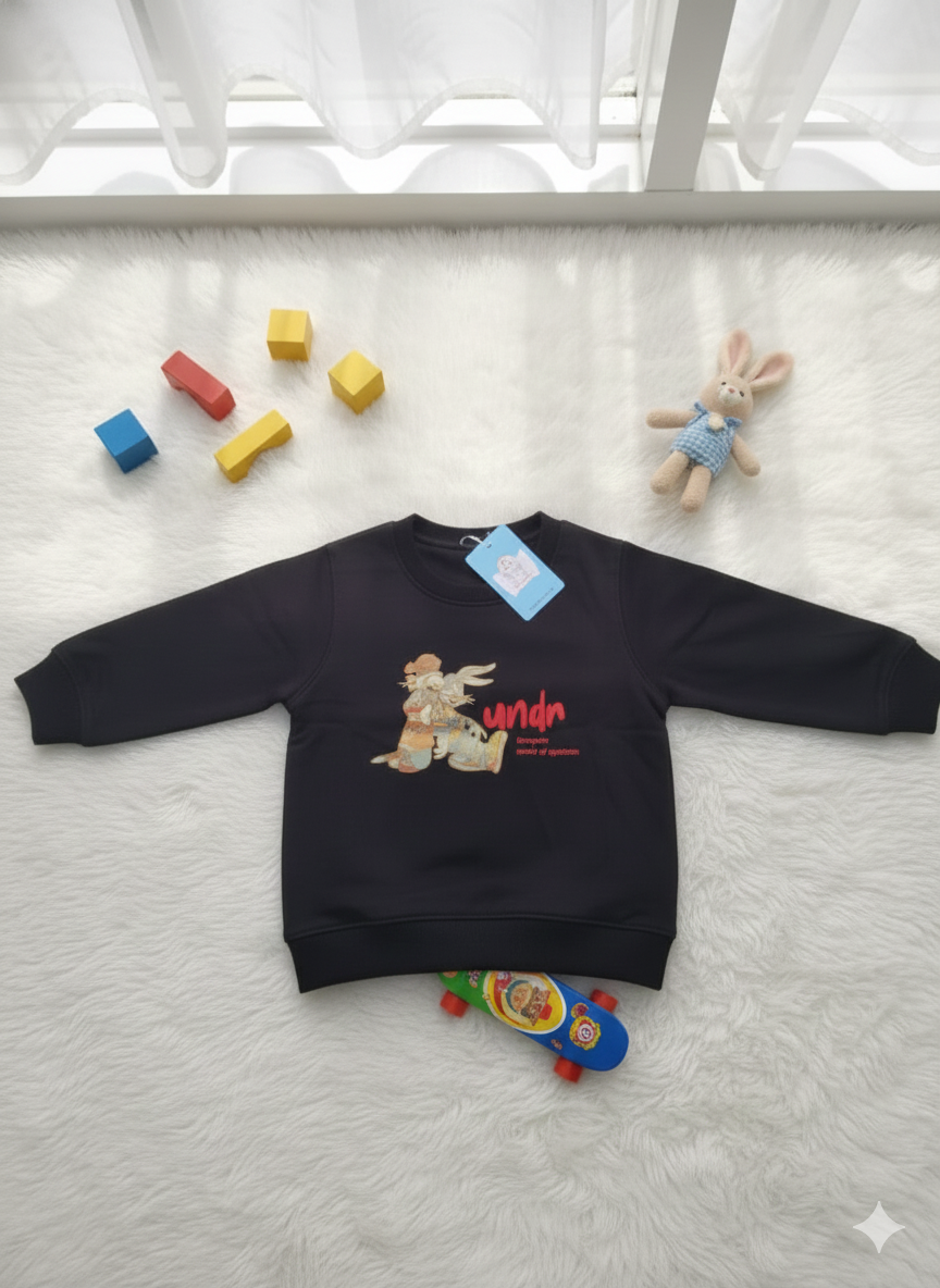 Patpat Rabbit Black Undr - Premium Fleece SweatShirt