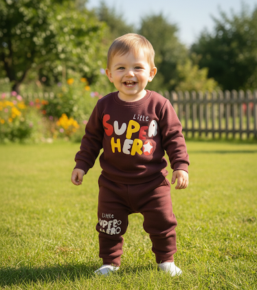 Little Super Hero Fleece Tracksuit