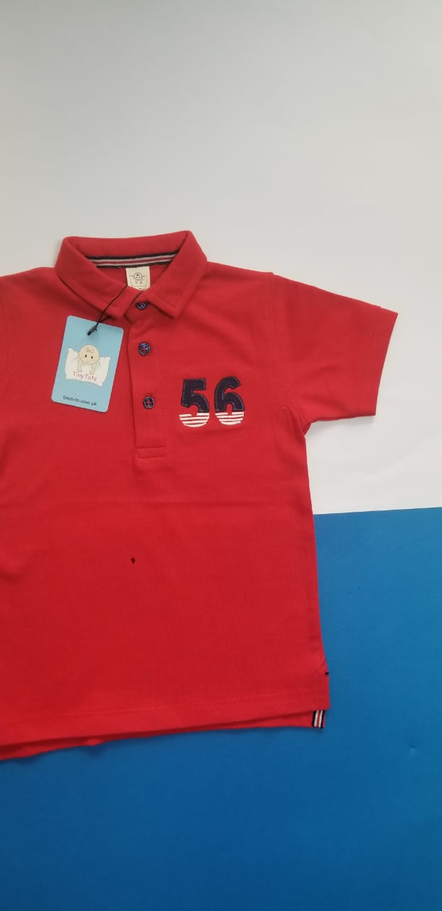 Boys Polo shirt - 56 Red