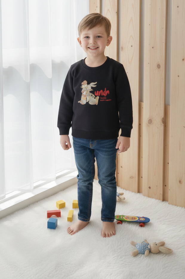 Patpat Rabbit Black Undr - Premium Fleece SweatShirt