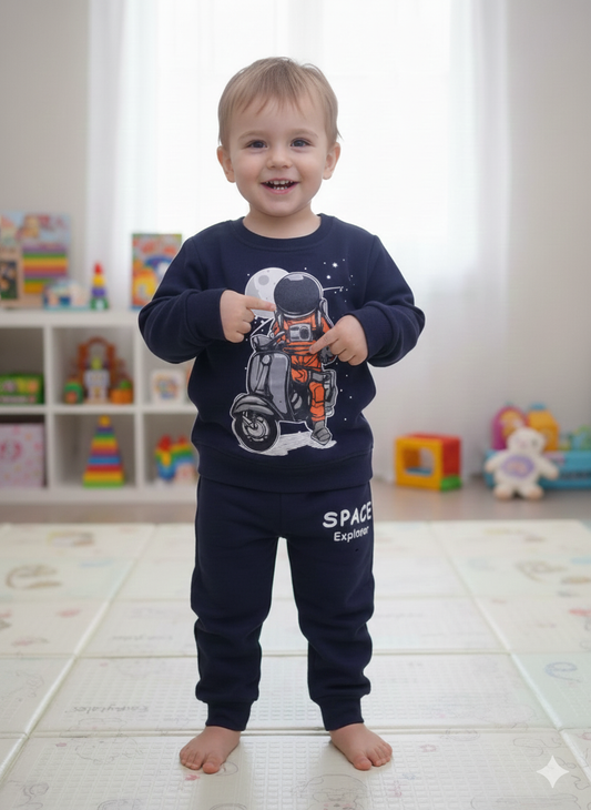 Space Explorer- Fleece Blue Tracksuit