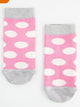 Polka Dot Pink Crew Socks - P10