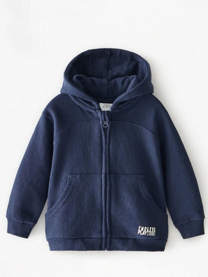 Endless Playtime Royal Blue Zipper Hoodie