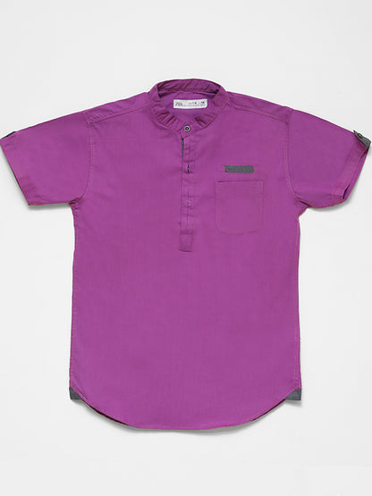 smart casual shirt -   purple