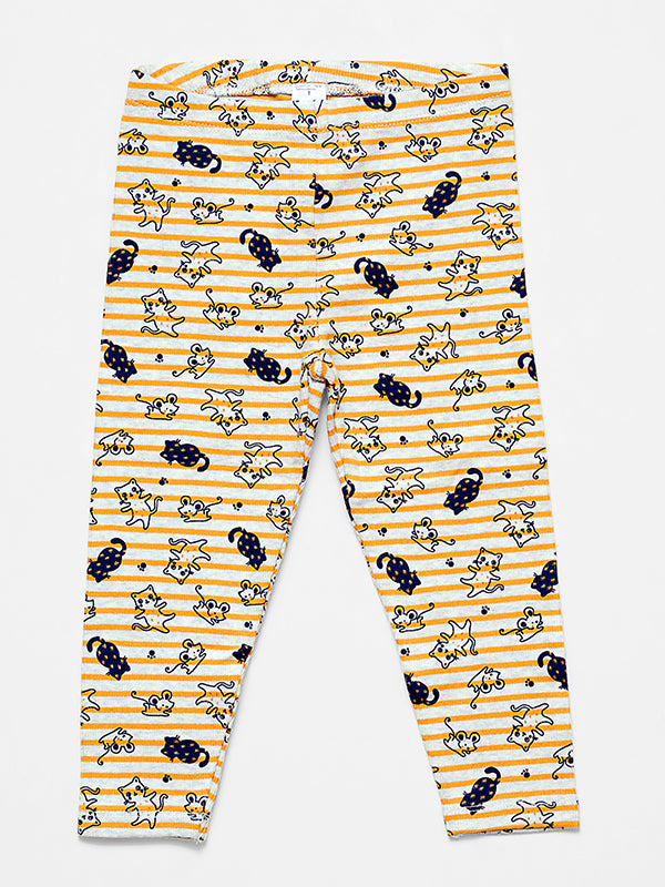Infants Cats Overall Ribbed Pajama