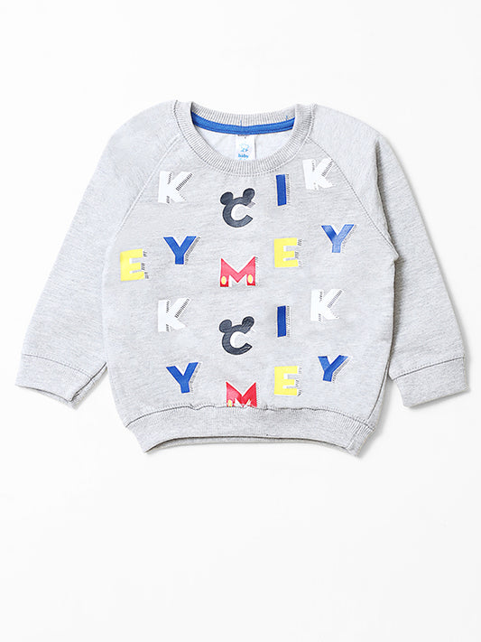 Infants Alphabets Graphic Fleece Sweat Shirt