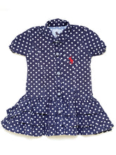 Load image into Gallery viewer, Polka dot frilled polo dress
