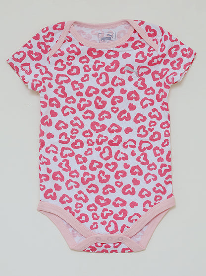 Puma pink little hearts romper dress