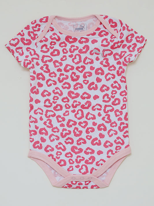 Puma pink little hearts romper dress