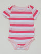 puma pink big striped romper dress