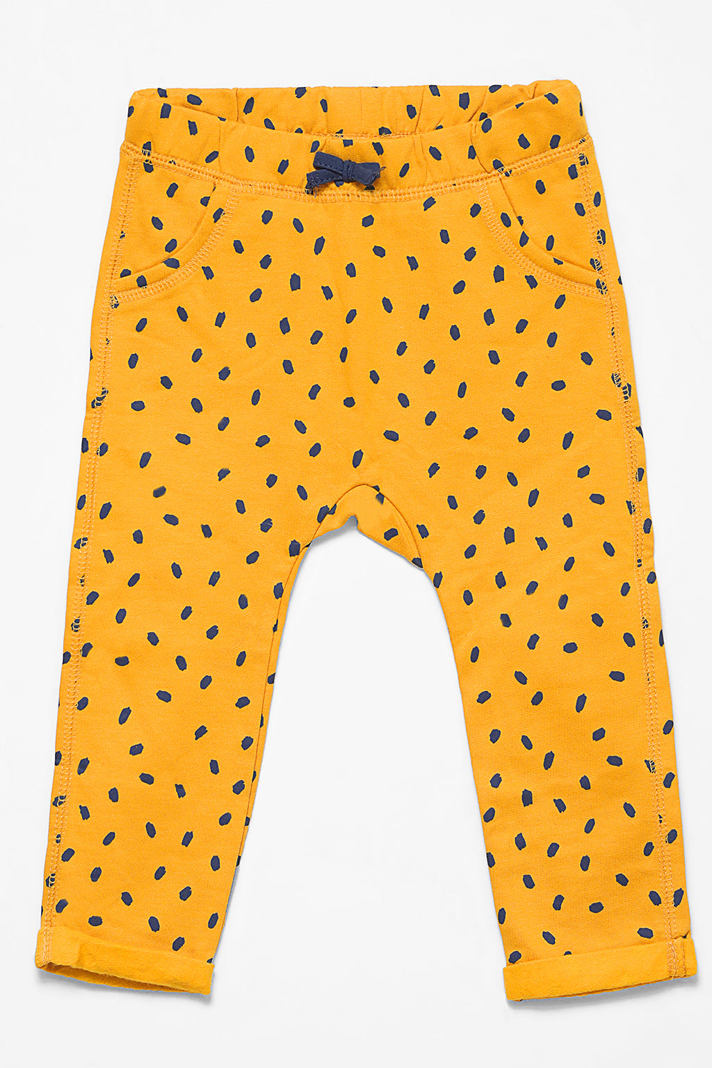 Infants Yellow Dots Fleece Pajama