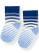 Blue Two Toned Lining Crew Socks - P13