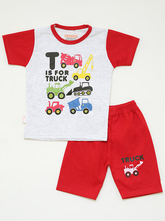 T for Truck graphic suit -  Red