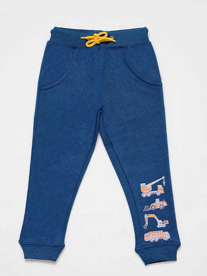 Blue Heavy Machine Graphic Fleece Pajama