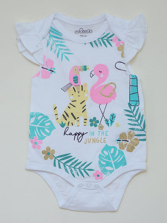 Flamingo tropical vibes Romper dress